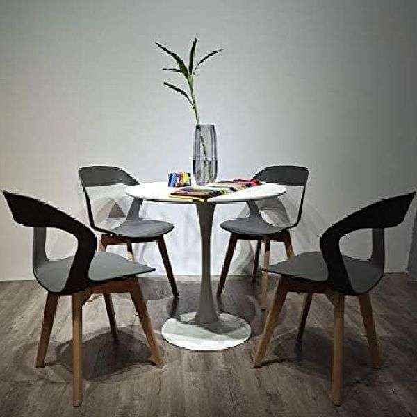 Plastic Kitchen Chair 6 Pack - Black