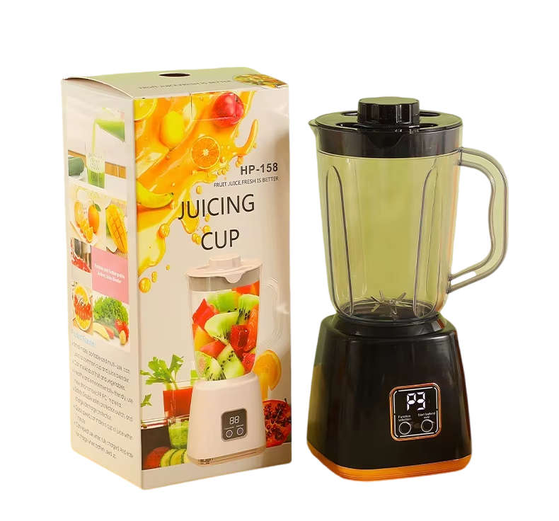 Juice cup with high-speed fresh and cold pressing USB fast chargin - Black, Transparent