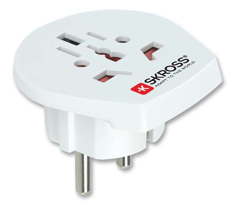 Skross (1.500211) Mains Adapter, Euro Plug, 16 A, White, 250 V