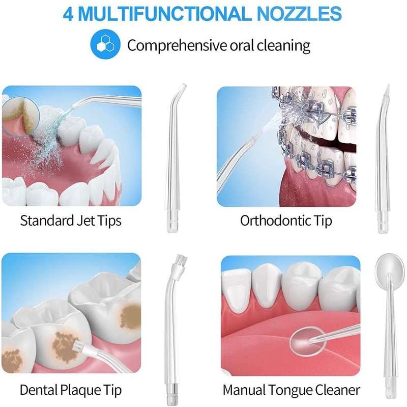 Portable oral irrigator water flosser