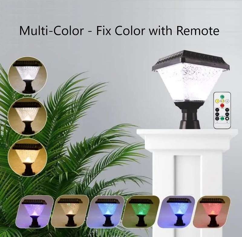 Solar Powered Garden Light RGB With Remote