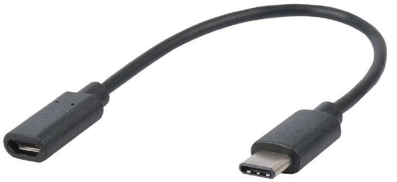 Pro Signal (PSG91482) USB Cable, Type C Plug to Micro Type B Receptacle,