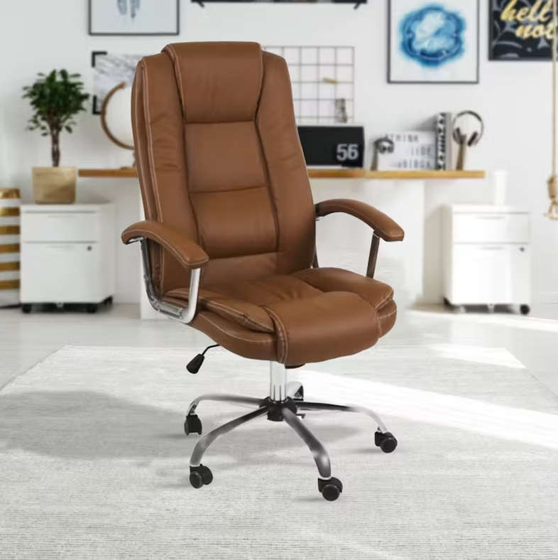 Office Chairs - Executive Swivel PU Leather Midback - Brown