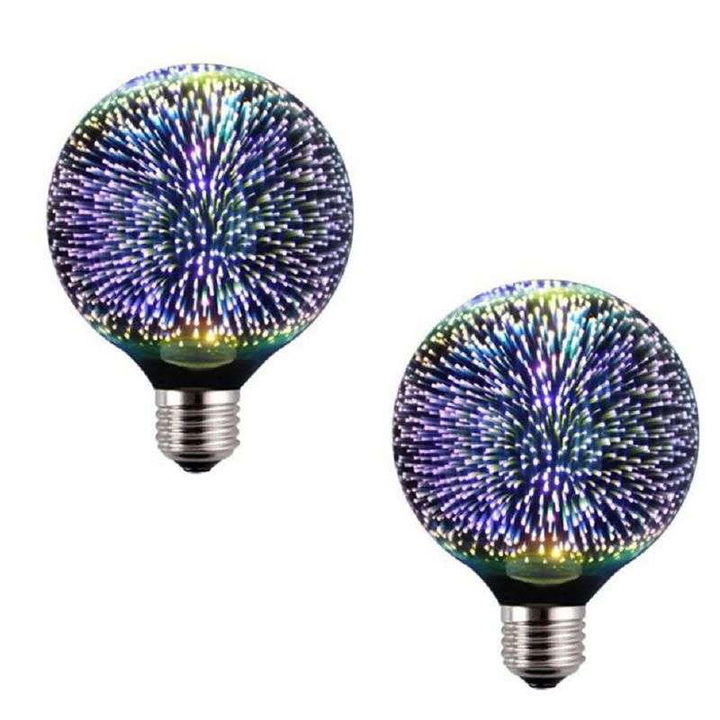 Set of 2 3D 4W Fireworks Bulb