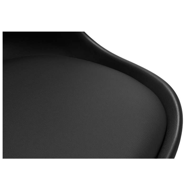 Armless Adjustable Swivel Mid-Back Task Office Chair with Wheels - Black
