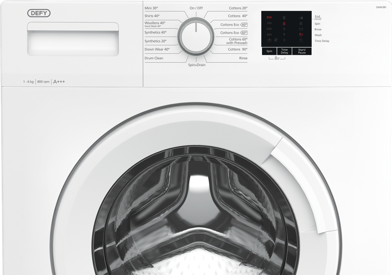 Defy 6kg Front Loader Washing Machine DAW381 - White