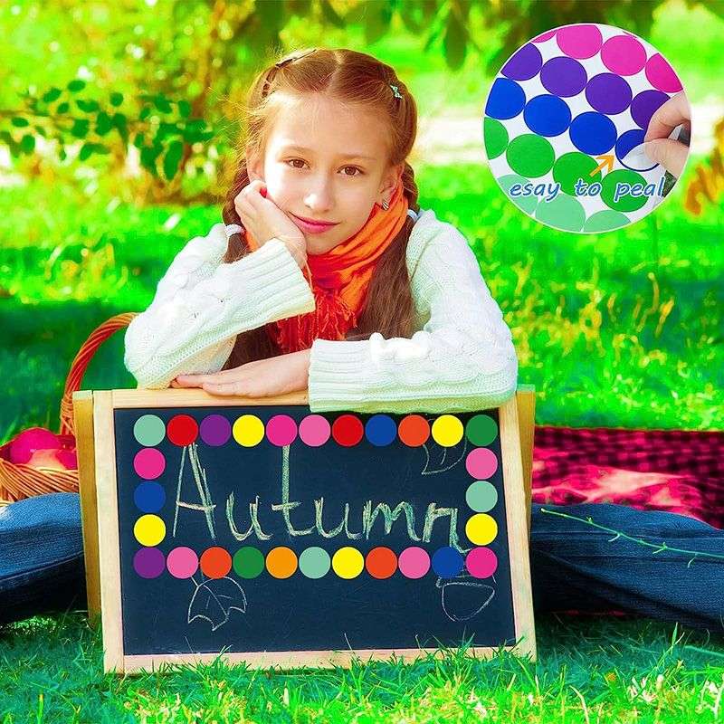 Jacaranda Colored Dot Stickers 900 Piece Round Circle Stickers Labels