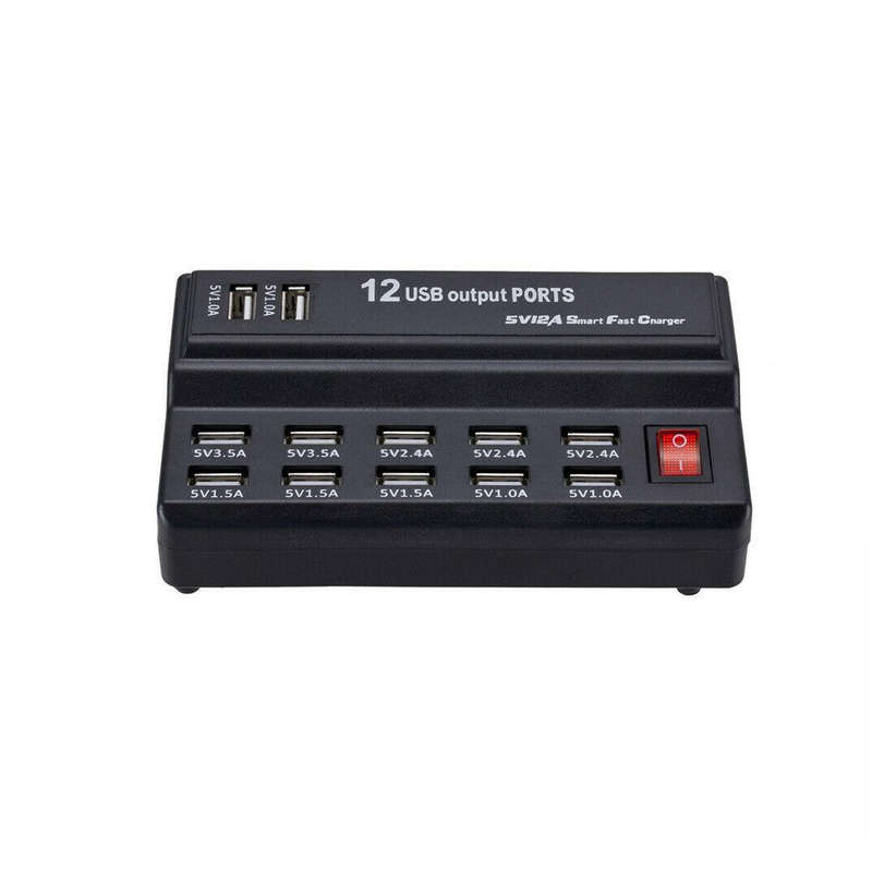 12 Port USB Charging Station for Smartphones & Tablets and other Q-CD10P
