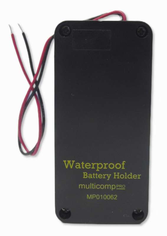 Multicomp Pro (MP010062) Battery Holder - 2xAA Size, 150mm, Screw, IP65