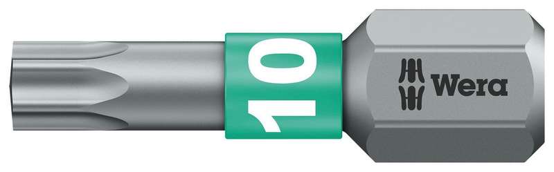Wera (05066120001) Hex Driver Bit, Torx, T10 Bit, 25 mm Overall