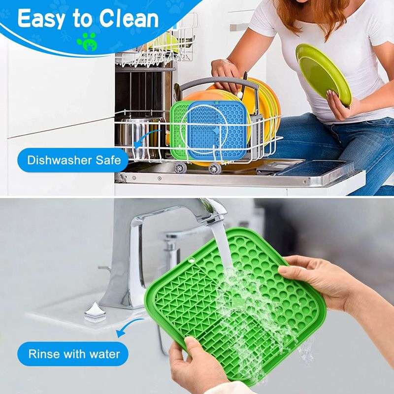 DHAO Dog Slow Feeder Licking Mat Dispensing Treater - Blue