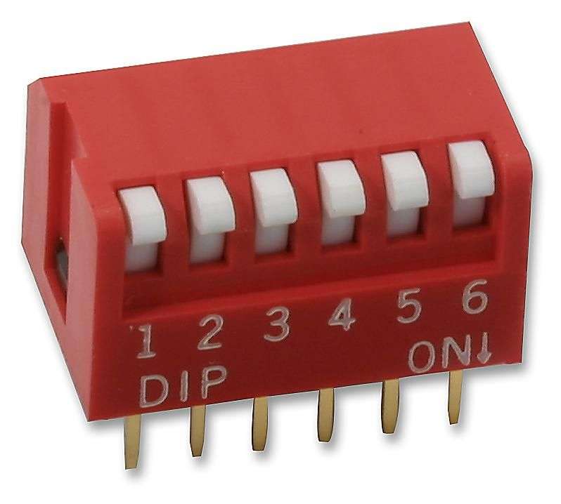 Multicomp Pro (MCNDP-06V) DIP / SIP Switch, SPST-NO, 24 V, 25 mA