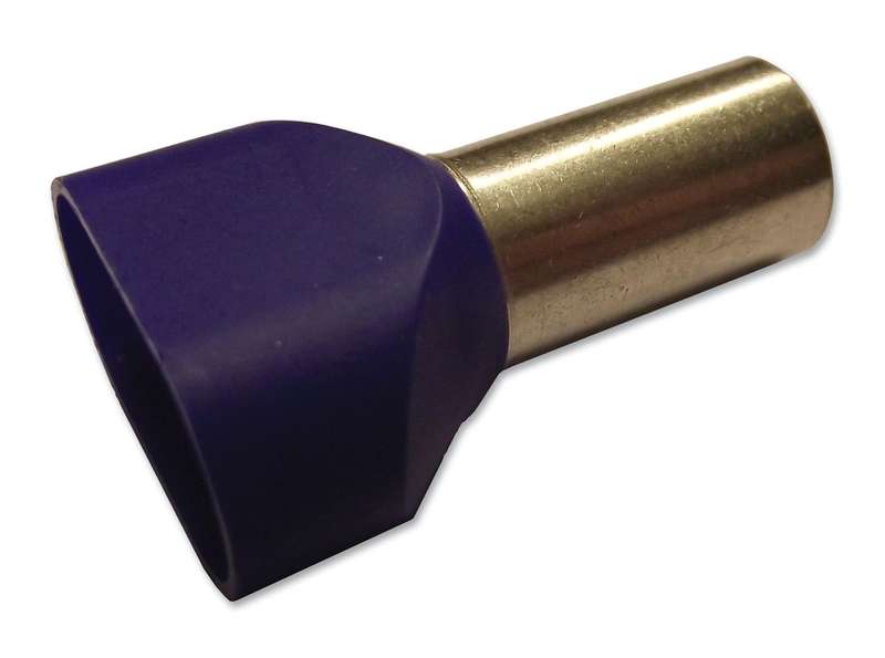 JST (TWE10-12) Wire Ferrule, Twin Entry, Twin Wire, 8 AWG, 10 mm², 12 mm