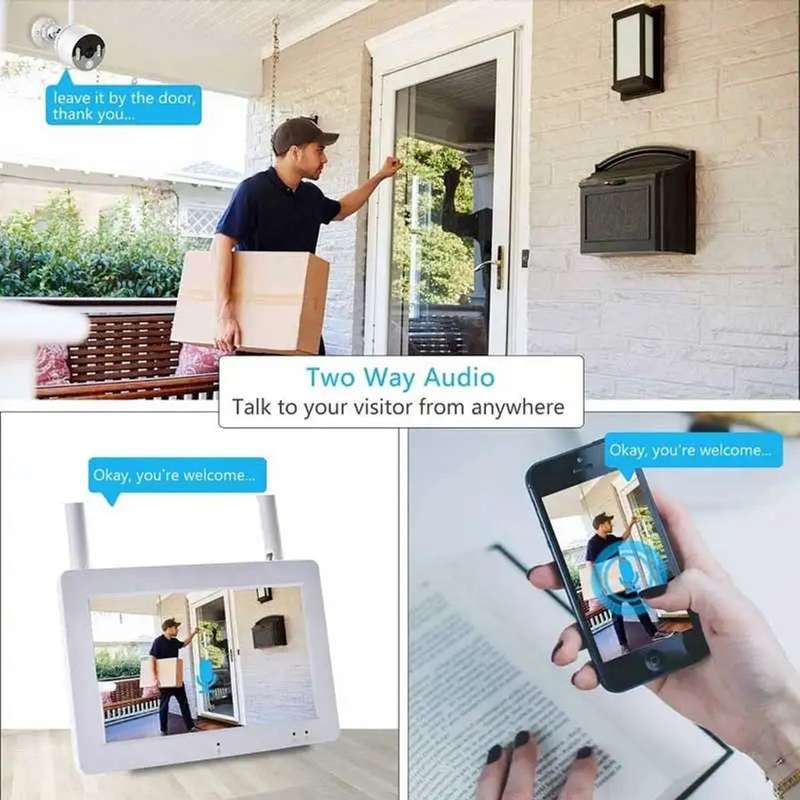 4K HD Professional Security Camera System with 10 inch Monitor - Q - S333