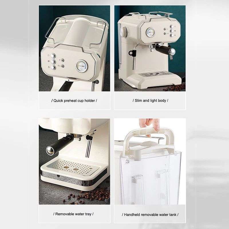 RAF Espresso Coffee Machine-White