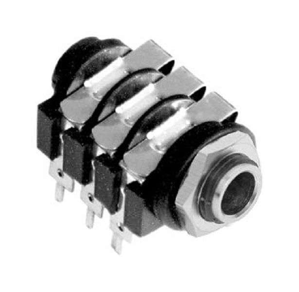 Amphenol (ACJS-MC) Phone Audio Connector, Stereo, 6.35mm, 3 Contacts