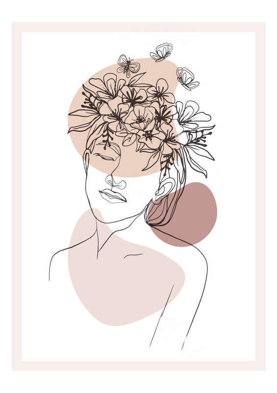 Floral Elegance  Set of 3 Minimalist Floral Line Art Canvas Prints | A4 & A3 Sizes | Modern Bo...