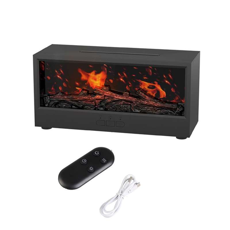 Essential Oil Air Diffuser Flame Colorful Water Vapor Fireplace Humidifier