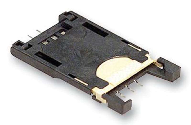 Amphenol (7111S2015X02LF) Memory Card Connector, SIM, Hinged, 6 Contacts
