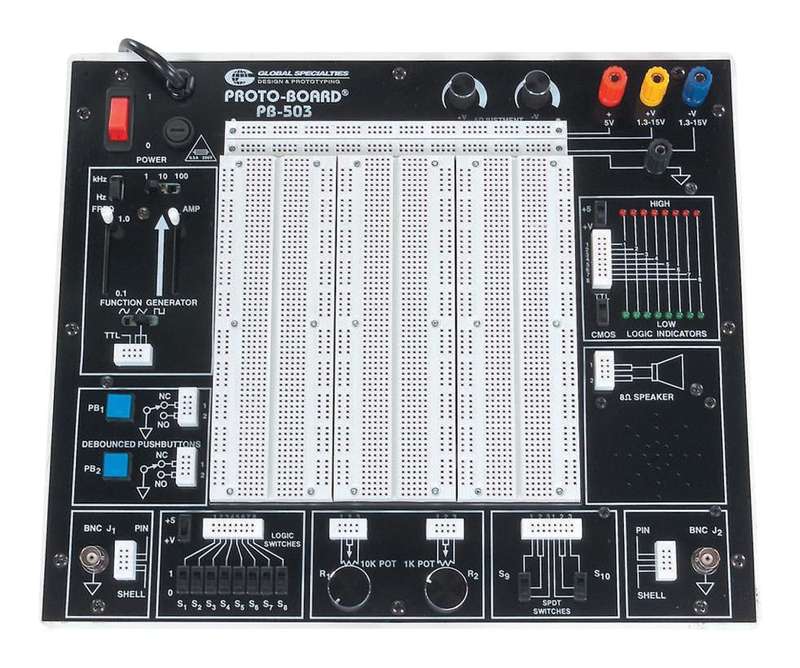 Global Specialties (PB-503) ProtoBoard Workstation, Analogue / Digital