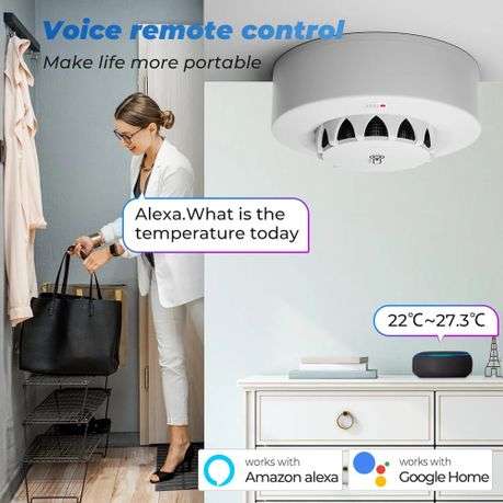 3 in 1 - Smartlife / Tuya Smart Wifi Smoke Detector, Temperature and Humidity Sensor (Damaged box)