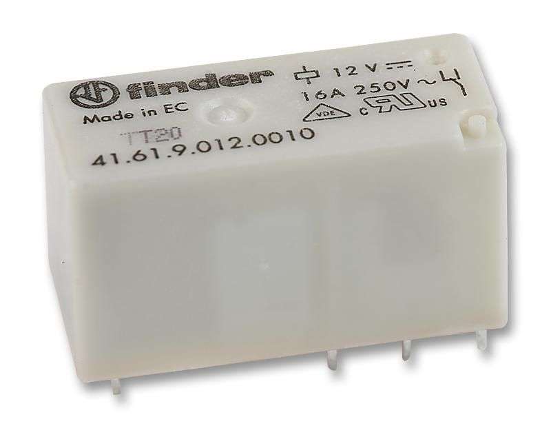 Finder (41.61.9.012.0010) General Purpose Relay, Power, 12 VDC, 16 A