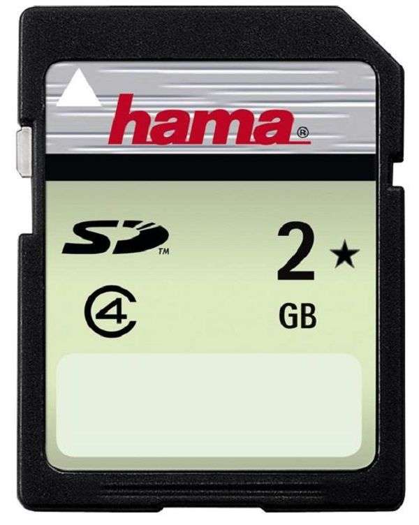 Hama (055377) Flash Memory Card, SD Card, Class 4, 2 GB