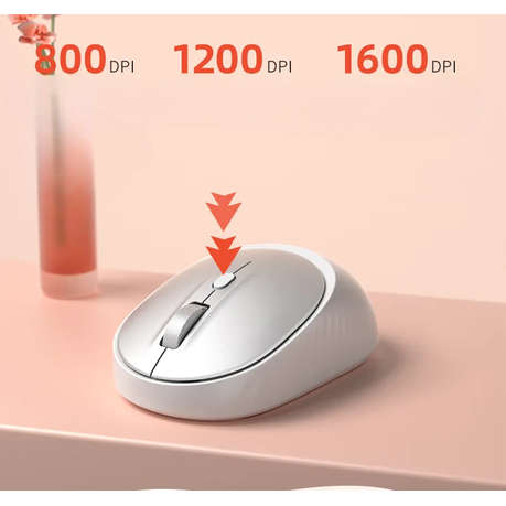 Wireless 1600 DPI Ultra Fast Mouse With Silent Click Operation - Silver