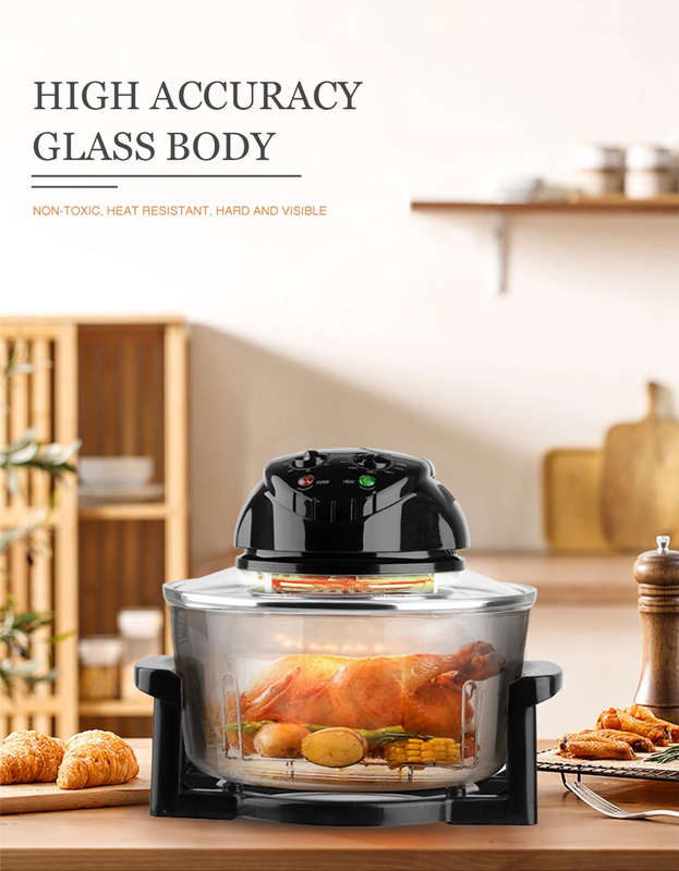 3500W Multi-cooker Glass Air Fryer Electric Convection Halogen Oven