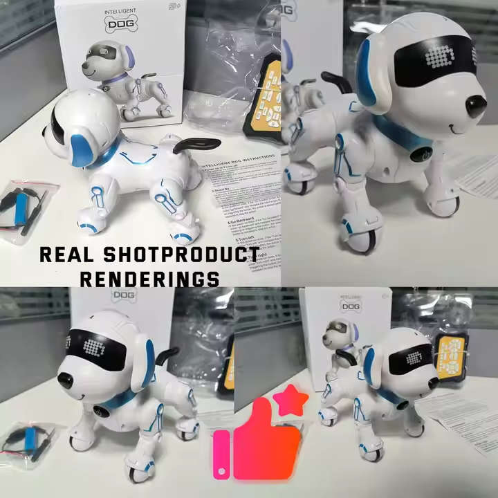 Interactive Robot Dog Toy for Children Red/Blue