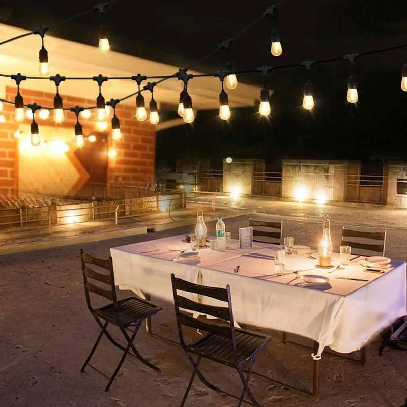 IP65 S14 Waterproof Festoon Cable 200 Led String Light With 100M Cable
