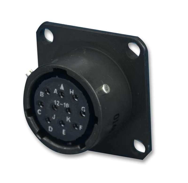 Amphenol (62GB-12E12-10SN) Circular Connector, 62GB, Box Mount Receptacle