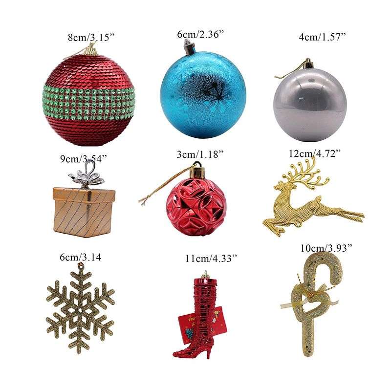 DHAO Christmas Balls Ornaments 60-70Pack For Christmas Tree
