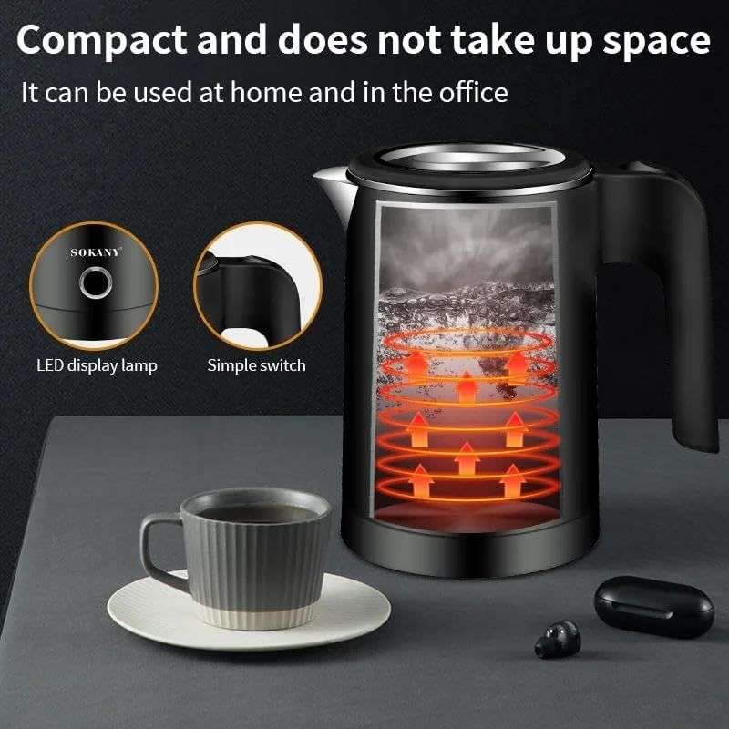 sokany sk-sh 1077 Electric Kettle 0.5 L Black 600 W
