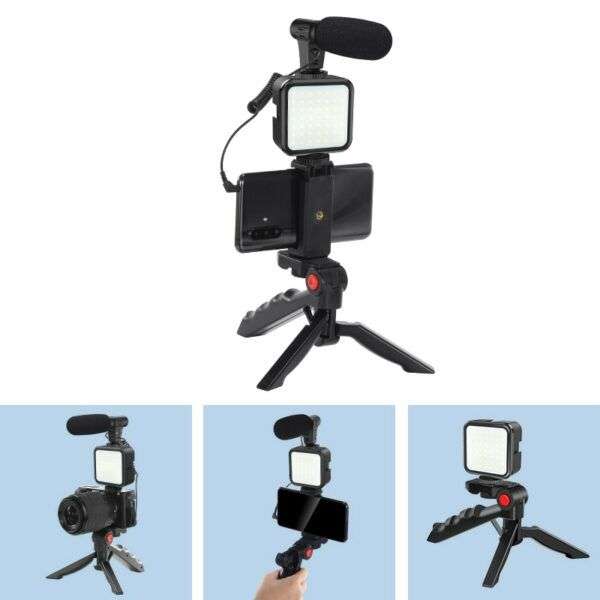 Professional Vlogging Video Shooting Kit With Mini Tripod