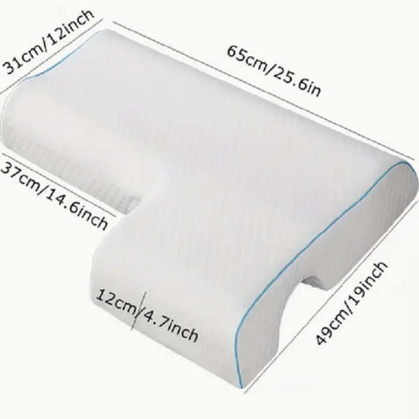 Anti-Pressure Cuddle & Arm Support Breathable Memory Foam Pillow