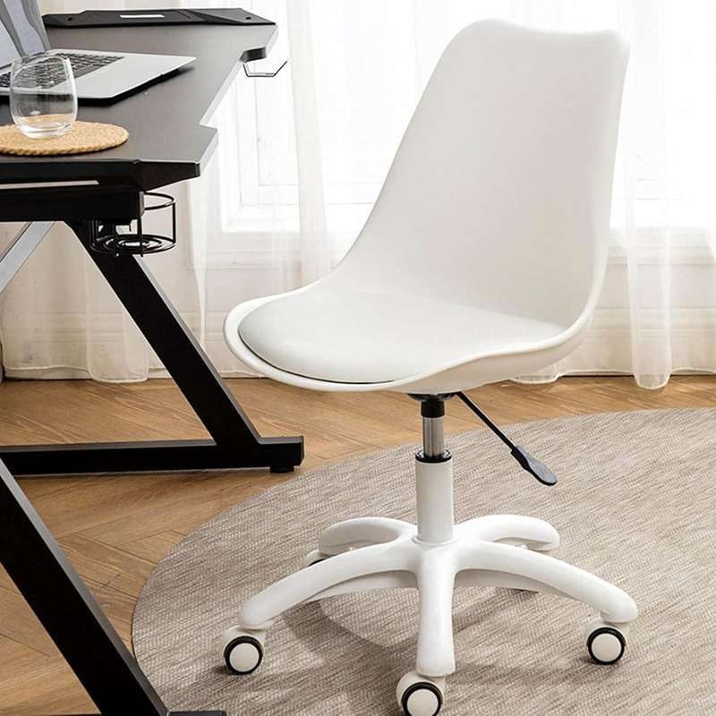 Modern Stylish Office Desk Chairs- 4 Pack - White