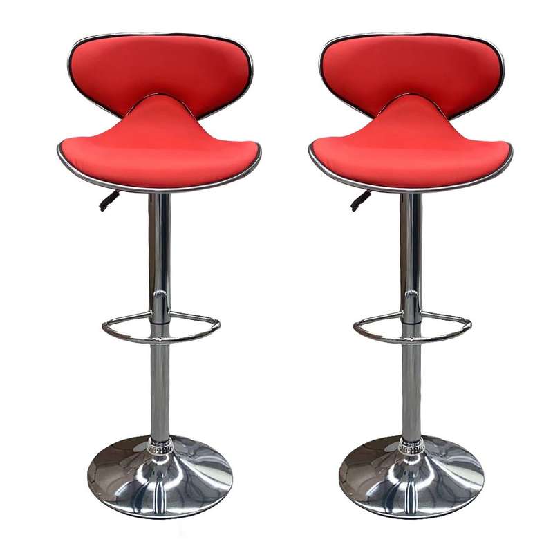 Bar Stools Cosy Adjustable - Cardinal Red Colour