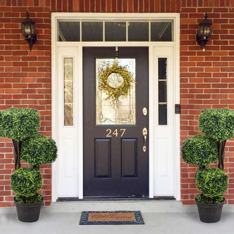 Artificial Boxwood Square Topiary Tree