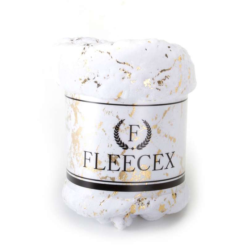 FLEECEX- Marble Design Fleece Blanket  - Warm Winter Throw