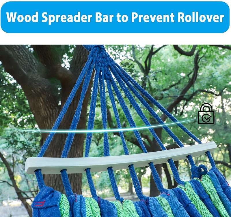 Heavy Duty Adult Hammock- Blue & Green