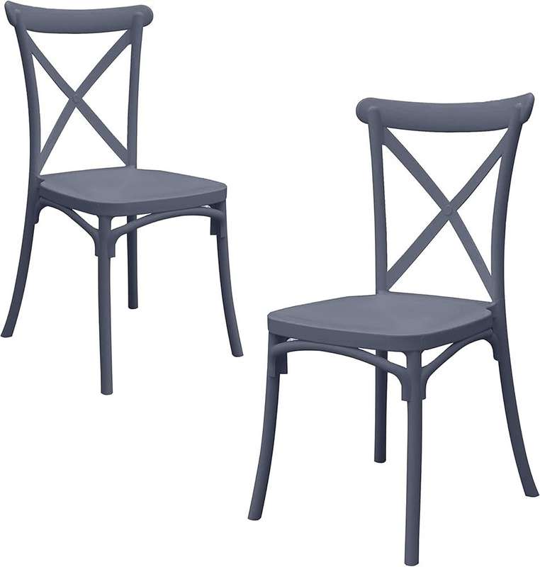 Classic Cross Back Dining Chair - 2 Pack