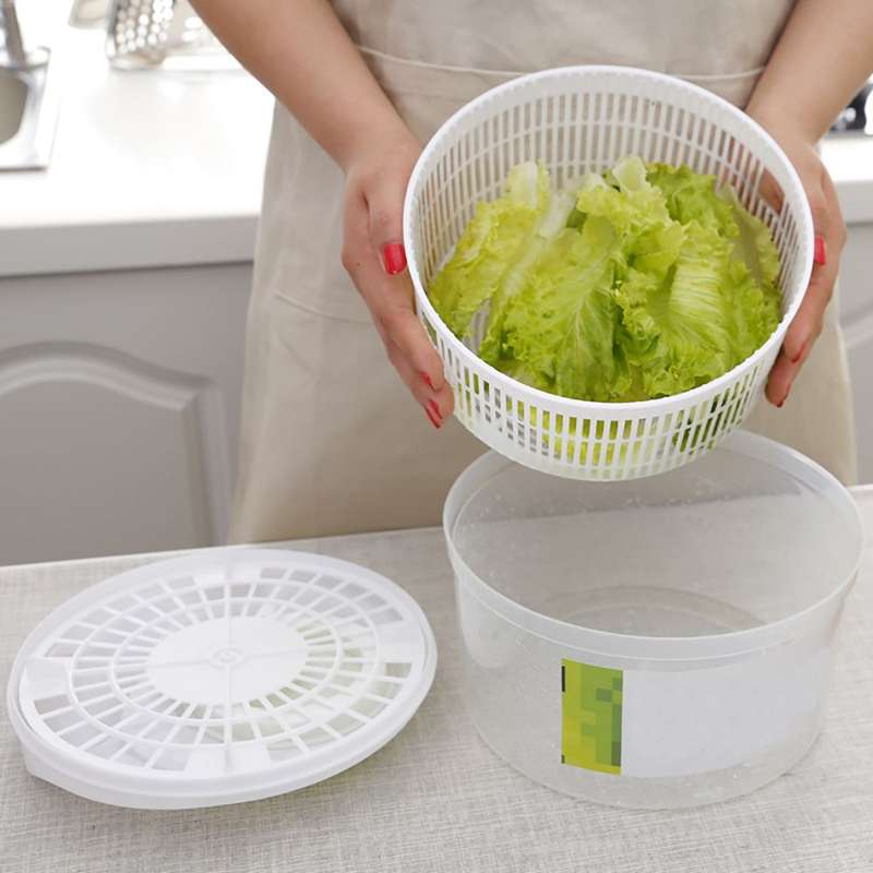Salad Spinner Vegetable Washer Dryer Drainer Set Fruit Herb Dryer Bowl