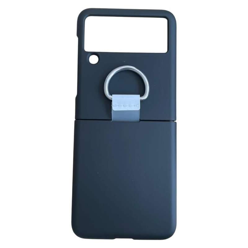 Ring Holder Silicone Protective Case for Samsung Z Flip 3 5G Black Blue Green
