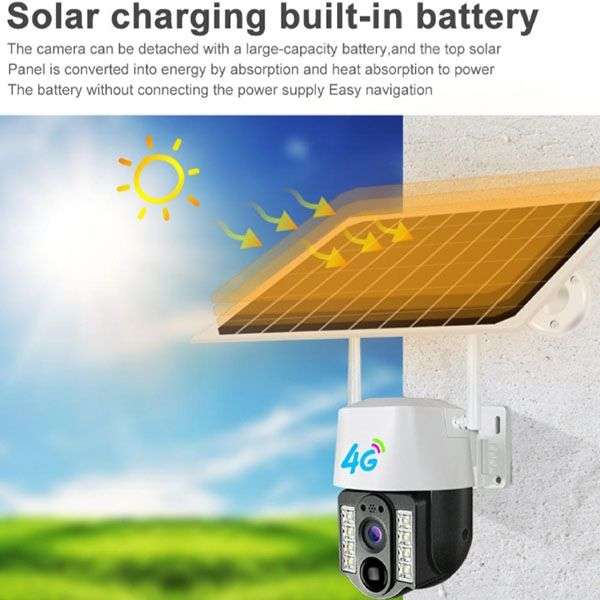 4 x Outdoor Solar 4G Wireless Security Camera 128GB Storage