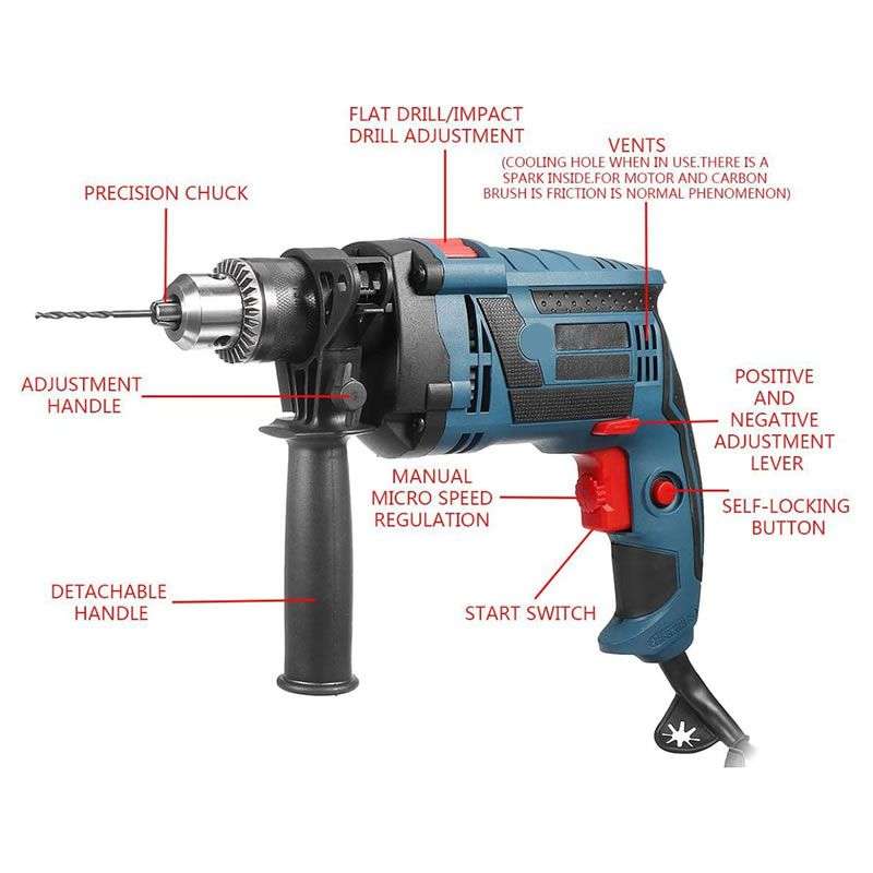 220V Electric 360 Rotary Multifunctional Impact Drill -JG20375080