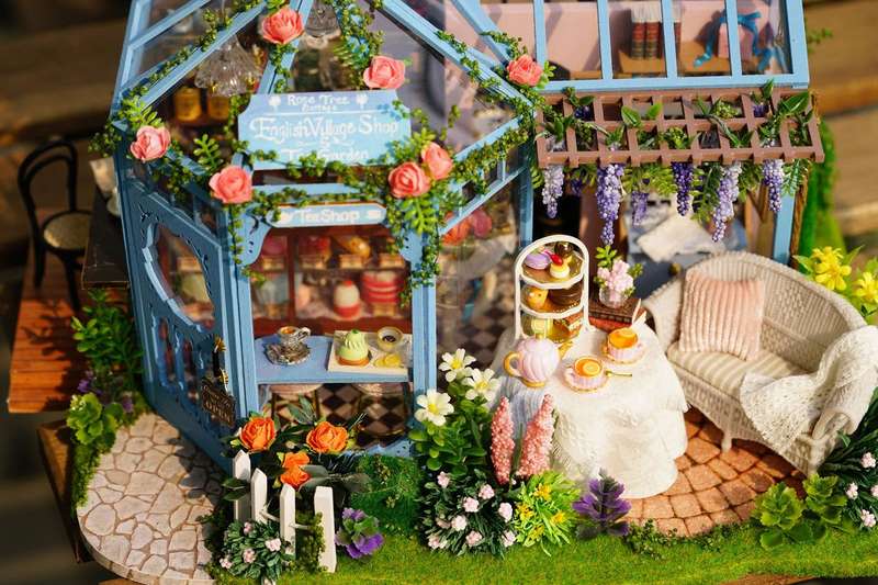 Cuteroom DIY Miniature House - Tea House Rose Garden