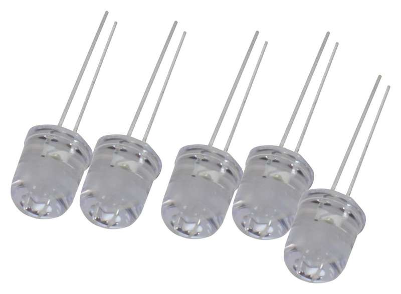 Multicomp Pro (MP-703-1071) LED, White, 12CD, Round, 10MM
