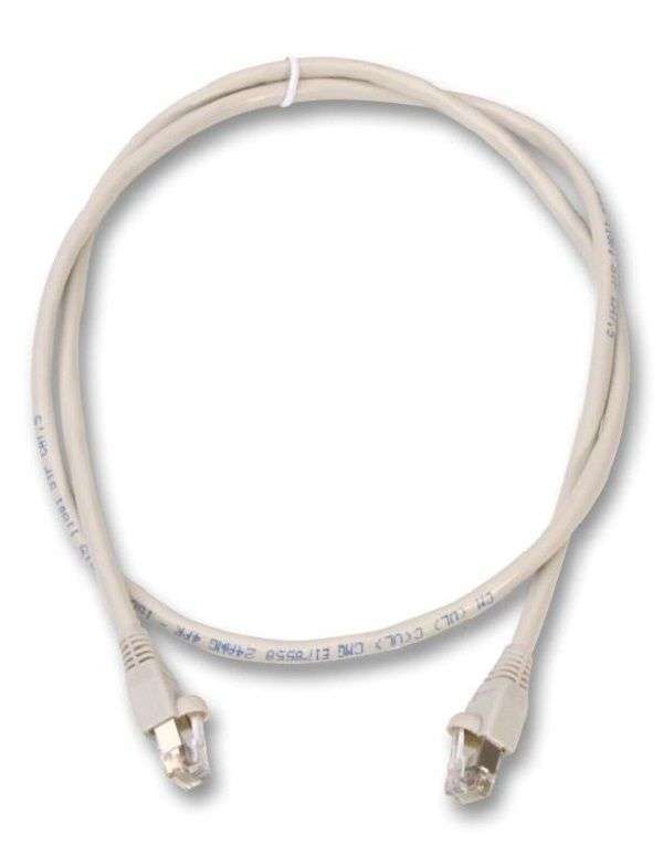 Videk (1962-10) Ethernet Cable, Patch Lead, Cat5e, Beige, 10 m
