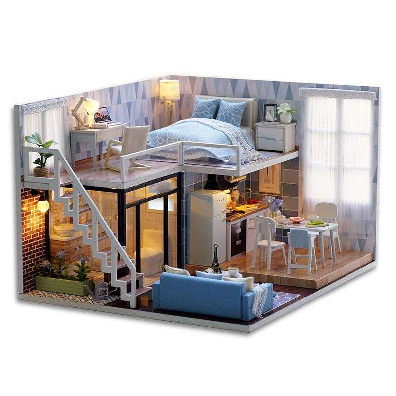Cuteroom Diy Miniature House - Blue Time